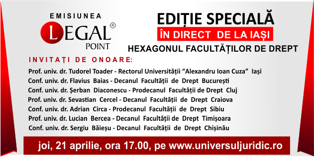 Ediție specială a emisiunii „Legal Point”