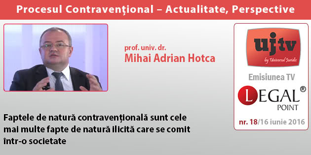 Mihai Hotca - Procesul contraventional - Actualitate, Pespective