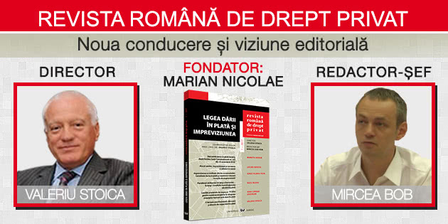 Revista Romana de Drept Privat - Noua Conducere 2017