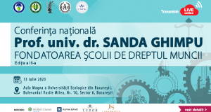 [CUM A FOST] Conferința națională Prof. univ. dr. Sanda Ghimpu, fondatoarea școlii de Dreptul Muncii
