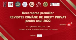Festivitatea de decernare a premiilor „Revistei Române de Drept Privat” pentru anul 2022